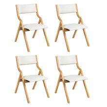 Load image into Gallery viewer, Levede 4x Dining Chairs Foldable PU Beige-1975420357871538176
