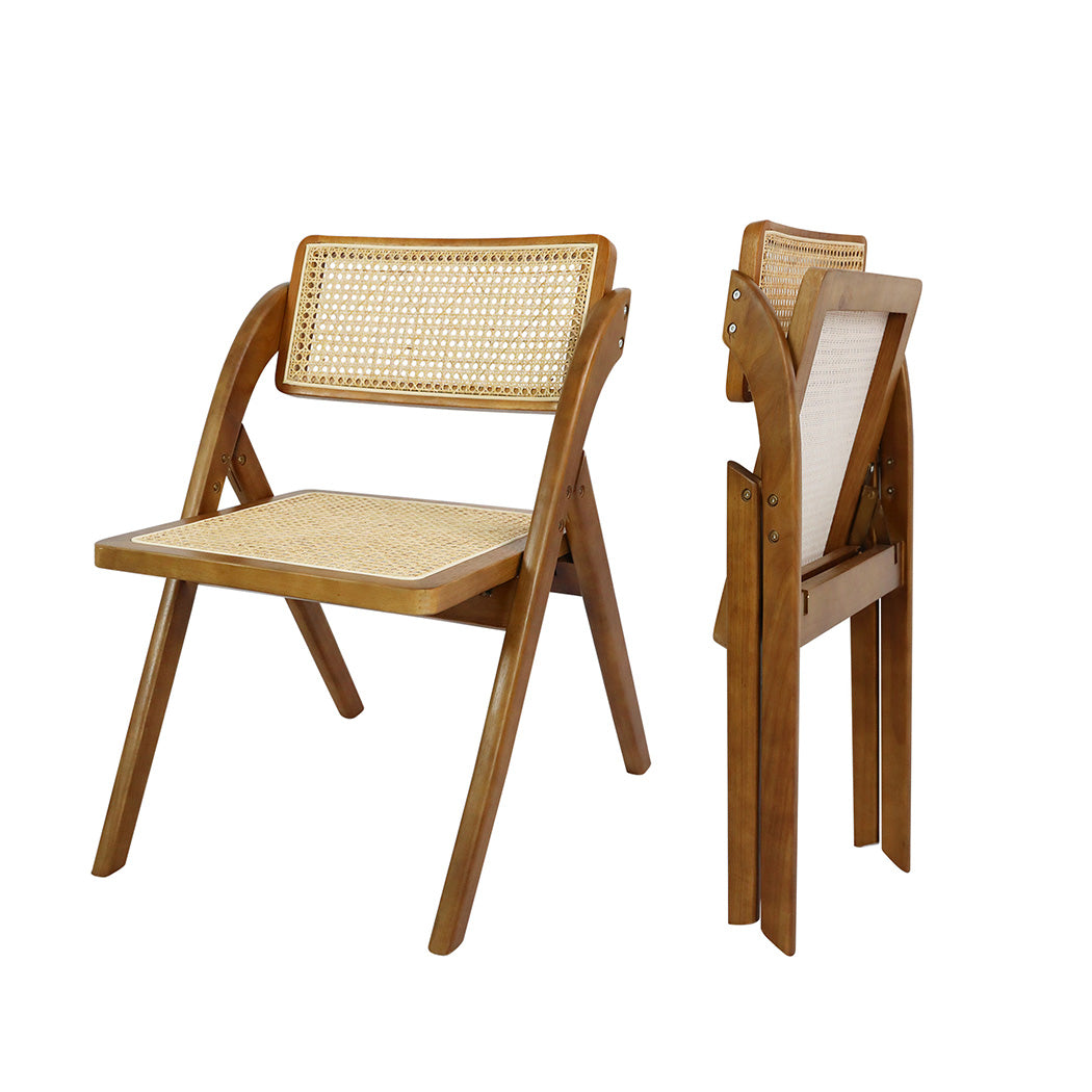 Levede 4X Foldable Rattan Dining Chairs-1975420357070426113