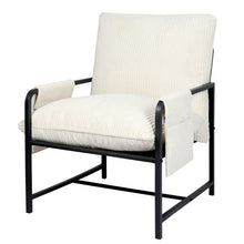 Load image into Gallery viewer, Levede Metal Framed Lounge Chair Corduroy in Beige-1973193529891098624
