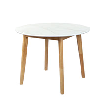 Load image into Gallery viewer, Levede Dining Table Round Rubberwood Base 100cm White 100 CM-1973194087016304640
