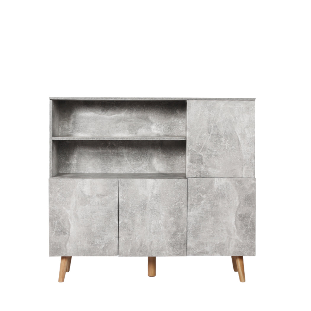 Levede Buffet Sideboard Storage Cabinet Grey-1975420493922177025