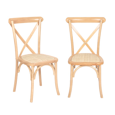 Levede 2X Dining Chairs Cross Back Chair-1973193437708685313