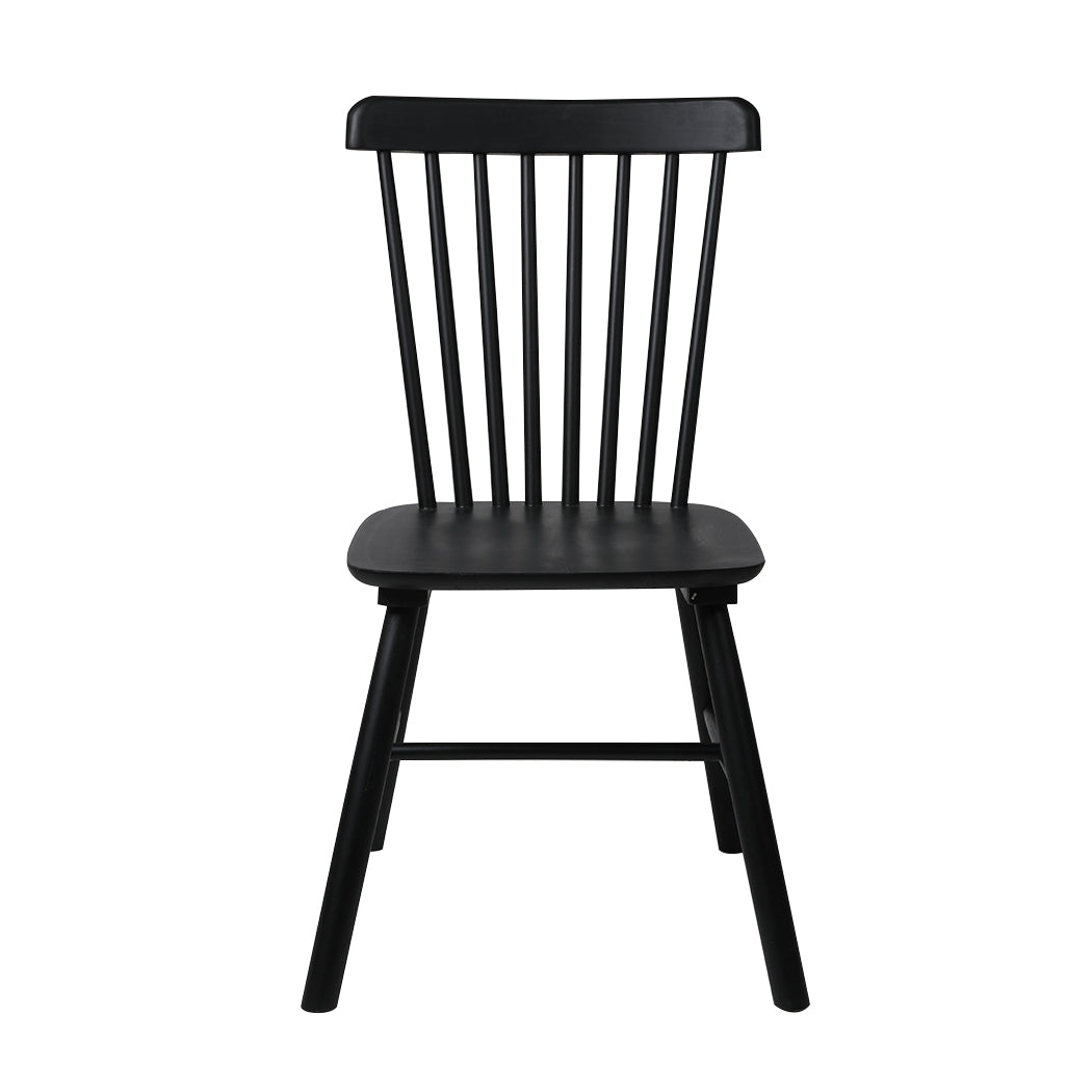 Levede 4x Dining Chairs Kitchen Winsor Black-1975420349965275137