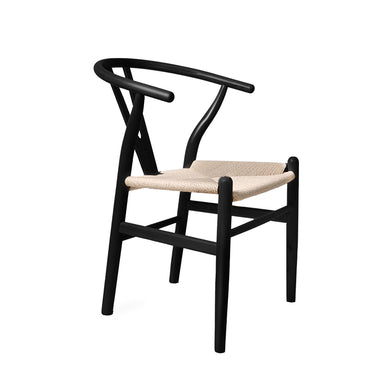 Levede 2x Dining Chairs Wooden Hans Black-1975420492953292801
