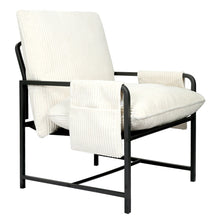 Load image into Gallery viewer, Levede Metal Framed Lounge Chair Corduroy in Beige-1973193529891098625
