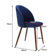 Load image into Gallery viewer, Levede 6x Dining Chairs Seat French Navy-1975420352863539202
