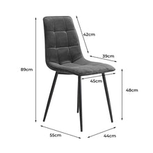 Load image into Gallery viewer, Levede 4x Dining Chairs Kitchen Velvet Grey-1973194074399838210

