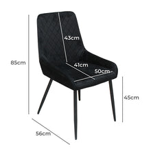 Load image into Gallery viewer, Dining Chairs x 8 Padded Seat Soft Velvet-1973193569133006850
