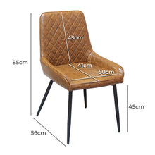 Load image into Gallery viewer, Dining Chairs x 8 Padded Seat PU Faux Leather-1975420364104273922
