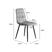 Load image into Gallery viewer, Levede 4x Dining Chairs Kitchen Chair Grey Faux Leather-1973194074773131266
