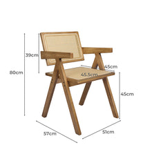 Load image into Gallery viewer, Levede 1x Dining Chair Solid Wood Rattan Natural-1975420497806102530
