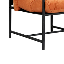 Load image into Gallery viewer, Levede Metal Framed Lounge Chair Velvet in Orange-1975420342130315268
