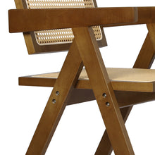 Load image into Gallery viewer, Levede 1x Walnut Wicker Armchair Dining Chair-1973194083212070917
