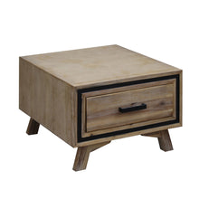 Load image into Gallery viewer, Lamp Table with 1 Storage Drawer Solid Wooden Frame in Silver Brush Colour
