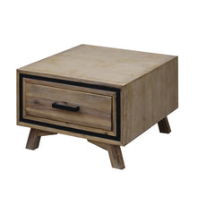 Load image into Gallery viewer, Lamp Table with 1 Storage Drawer Solid Wooden Frame in Silver Brush Colour
