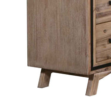 Load image into Gallery viewer, Tallboy with 5 Storage Drawers Solid Acacia Wooden Frame in Silver Brush Colour
