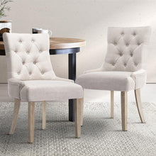Load image into Gallery viewer, 2 Modern Provincial Cream Beige Dining Chairs-Dining Chairs-The White Mall
