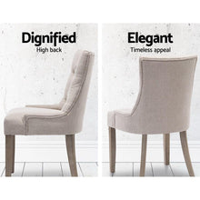 Load image into Gallery viewer, 2 Modern Provincial Cream Beige Dining Chairs-Dining Chairs-The White Mall
