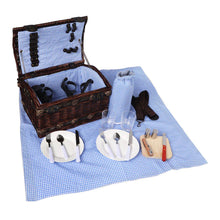 Load image into Gallery viewer, 2 Person Treasure Chest Shaped Picnic Basket Set-The White Mall
