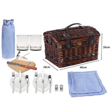 Load image into Gallery viewer, 2 Person Treasure Chest Shaped Picnic Basket Set-The White Mall
