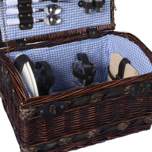 Load image into Gallery viewer, 2 Person Treasure Chest Shaped Picnic Basket Set-The White Mall
