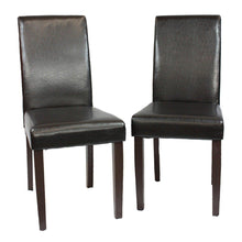Load image into Gallery viewer, 2x Wooden Frame Black Leatherette Dining Chairs-Furniture-The White Mall
