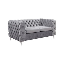 Load image into Gallery viewer, 3+2+1 Seater Sofa Set - Classic Button Luxury Tufted Lounge Set in Grey Velvet-Furniture-The White Mall
