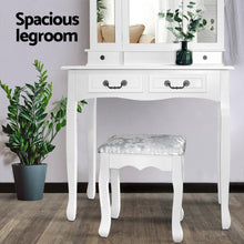 Load image into Gallery viewer, Artiss Dressing Table with Mirror - White-Furniture-The White Mall
