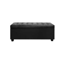 Load image into Gallery viewer, Artiss PU Leather Storage Ottoman - Black-Furniture-The White Mall
