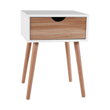 Load image into Gallery viewer, Artiss Bedside Tables Drawers Side Table Storage Cabinet Nightstand Solid Wood Legs Bedroom White
