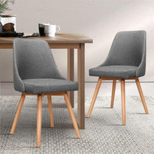 Load image into Gallery viewer, Artiss Set of 2 Grey Minimalistic Dining Chairs-Furniture-The White Mall
