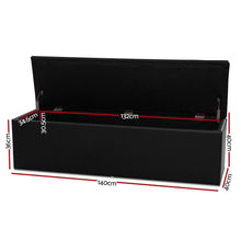Load image into Gallery viewer, Artiss Storage Ottoman Blanket Toy Box Black-Ottomans-The White Mall
