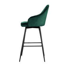 Load image into Gallery viewer, Artiss Set of 2 Bar Stools Kitchen Stool Dining Chairs Velvet Chair Barstool Green Mesial
