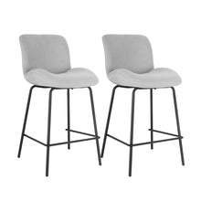 Load image into Gallery viewer, Artiss Bar Stools Metal Stool Dining Chairs Kitchen Counter Barstools Fabric x2
