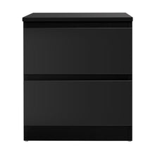 Load image into Gallery viewer, Black Modern Minimalistic Bedside Table-Furniture-The White Mall
