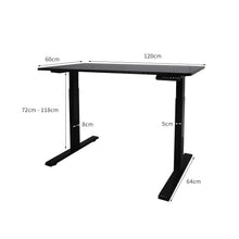 Load image into Gallery viewer, Black Office Standing Computer Desk, Height Adjustable Sit Stand Motorised Electric Table-The White Mall-The White Mall
