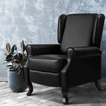 Load image into Gallery viewer, Black Recliner Armchair, Lounge Chair-Recliner Armchair-The White Mall
