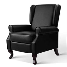 Load image into Gallery viewer, Artiss Recliner Chair Luxury Lounge Armchair Single Sofa Couch PU Leather Black
