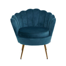 Load image into Gallery viewer, Blue Velvet Artiss Accent Shell Armchair Chair-Furniture-The White Mall
