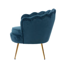 Load image into Gallery viewer, Blue Velvet Artiss Accent Shell Armchair Chair-Furniture-The White Mall
