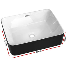 Load image into Gallery viewer, Cefito Ceramic Bathroom Basin Sink Vanity Above Counter Basins Bowl Black White
