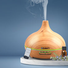 Load image into Gallery viewer, Devanti 300ml 4 in 1 Aroma Diffuser - Light Wood
