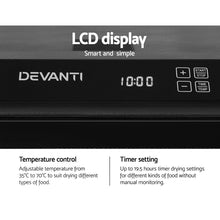 Load image into Gallery viewer, Devanti 6 Tray Food Dehydrators Commercial Beef Jerky Maker Fruit Dryer Black

