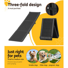 Load image into Gallery viewer, i.Pet Dog Pet Ramp Car Stairs Steps Travel Ladder Foldable Adjustable Portable
