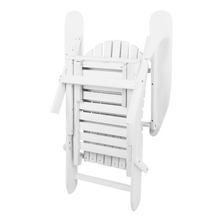 Load image into Gallery viewer, Gardeon Adirondack Beach Chair with Ottoman - White
