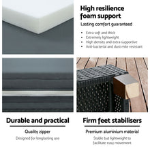 Load image into Gallery viewer, Gardeon Sun Lounge Wicker Lounger Day Bed Wheel Patio Outdoor Furniture Setting
