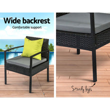 Load image into Gallery viewer, Gardeon Outdoor Furniture Lounge Setting Garden Patio Wicker Cover Table Chairs
