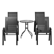 Load image into Gallery viewer, Gardeon Outdoor Furniture 5PC Table and chairs Stackable Bistro Set Patio Coffee
