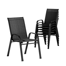 Load image into Gallery viewer, Gardeon 6X Outdoor Stackable Chairs Lounge Chair Bistro Set Patio Furniture
