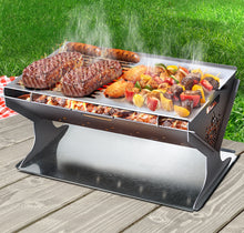 Load image into Gallery viewer, Grillz Fire Pit BBQ Outdoor Camping Portable Patio Heater Folding Packed Steel
